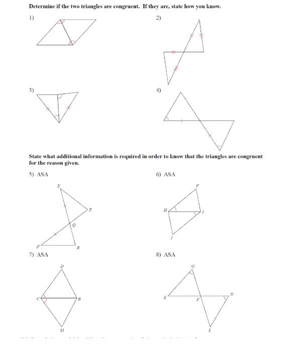 Solved Determine if the two triangles are congruent. If they | Chegg.com