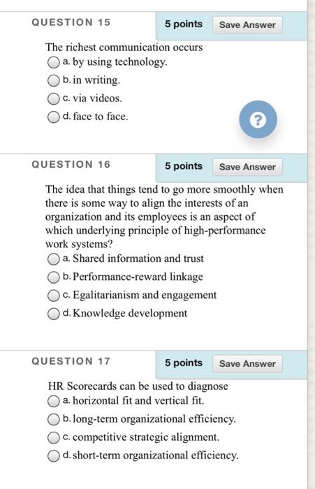 Solved QUESTION 15 5 points Save Answer The richest | Chegg.com