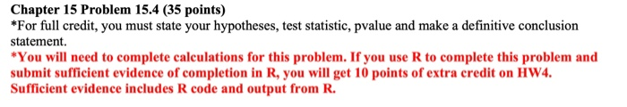 Solved Chapter 15 Problem 15.4 (35 points) *For full credit, | Chegg.com