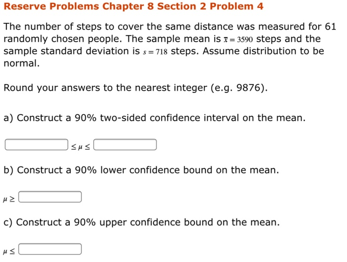 Solved Reserve Problems Chapter 8 Section 2 Problem 4 The | Chegg.com