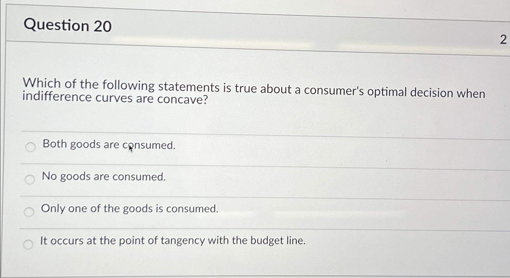 Solved Question 20Which of the following statements is true | Chegg.com