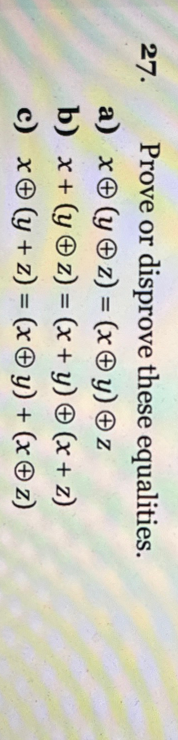 Solved Prove or disprove these | Chegg.com