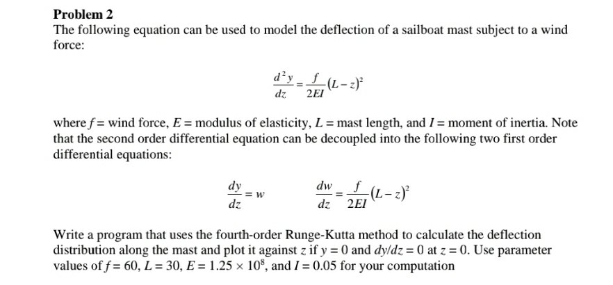 Solved Problem 2 The following equation can be used to model | Chegg.com