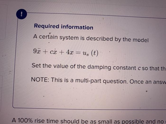 Solved Required information A certain system is described by | Chegg.com