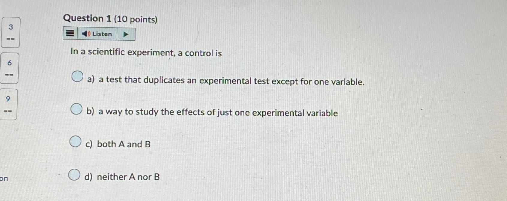 Solved Question 1 (10 ﻿points)In A Scientific Experiment, A | Chegg.com