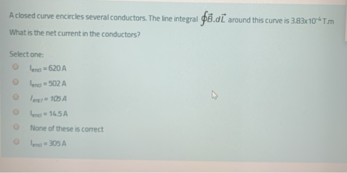 Solved A Closed Curve Encircles Several Conductors. The Line 