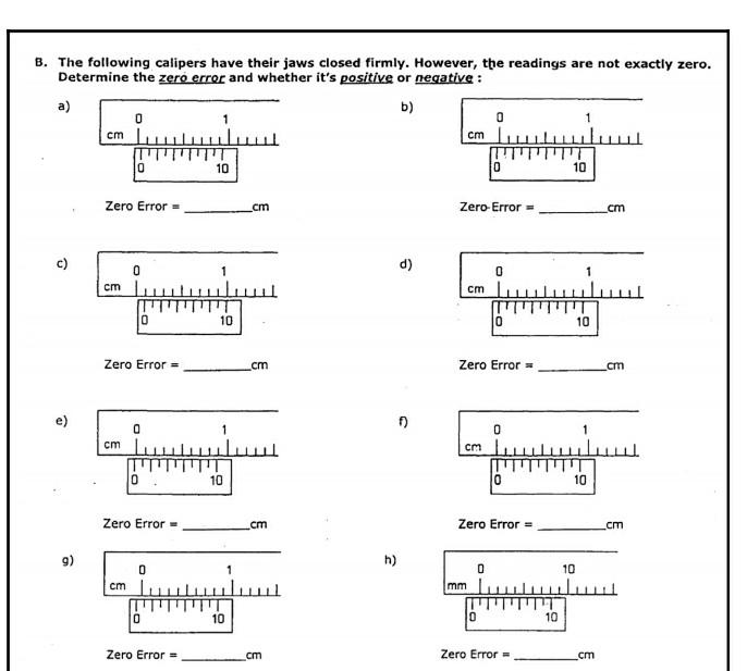 Solved B. The following calipers have their jaws closed | Chegg.com