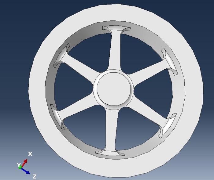 Solved 2) Design of a flywheel is shown in the figure. It is