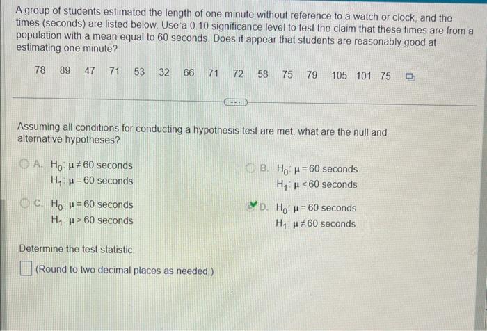 Solved A group of students estimated the length of one | Chegg.com