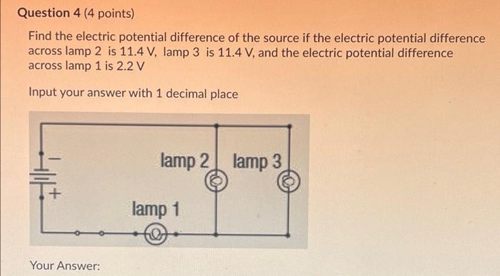 Solved Question 4 (4 Points) Find The Electric Potential | Chegg.com