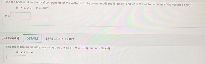 Solved Find the horizontal and vertical components of the | Chegg.com