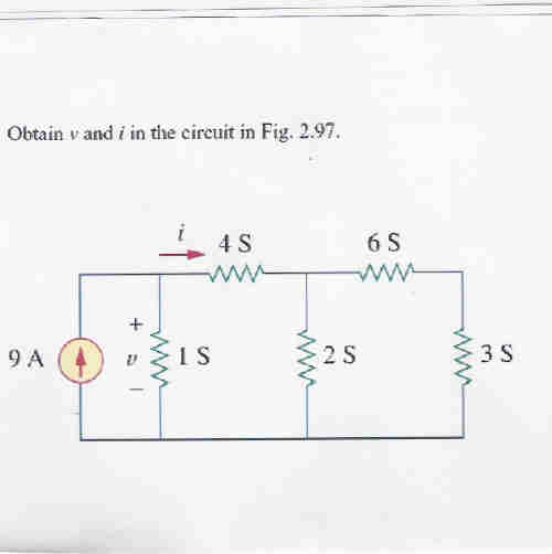 Solved Obtain v and i in the circuit in Fig. 2.97. | Chegg.com