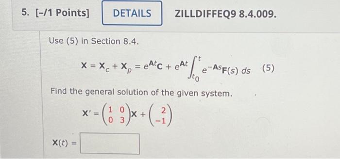 Solved Use (5) in Section 8.4. | Chegg.com