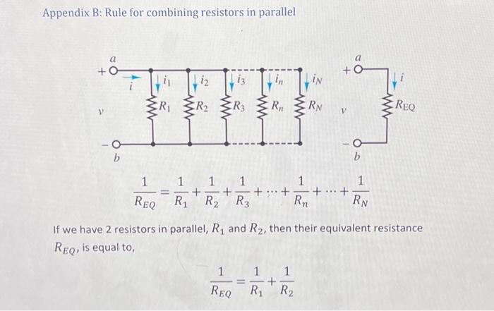 Solved Appendix B: Rule for combining resistors in parallel | Chegg.com