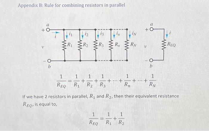 Solved Appendix B: Rule For Combining Resistors In Parallel | Chegg.com