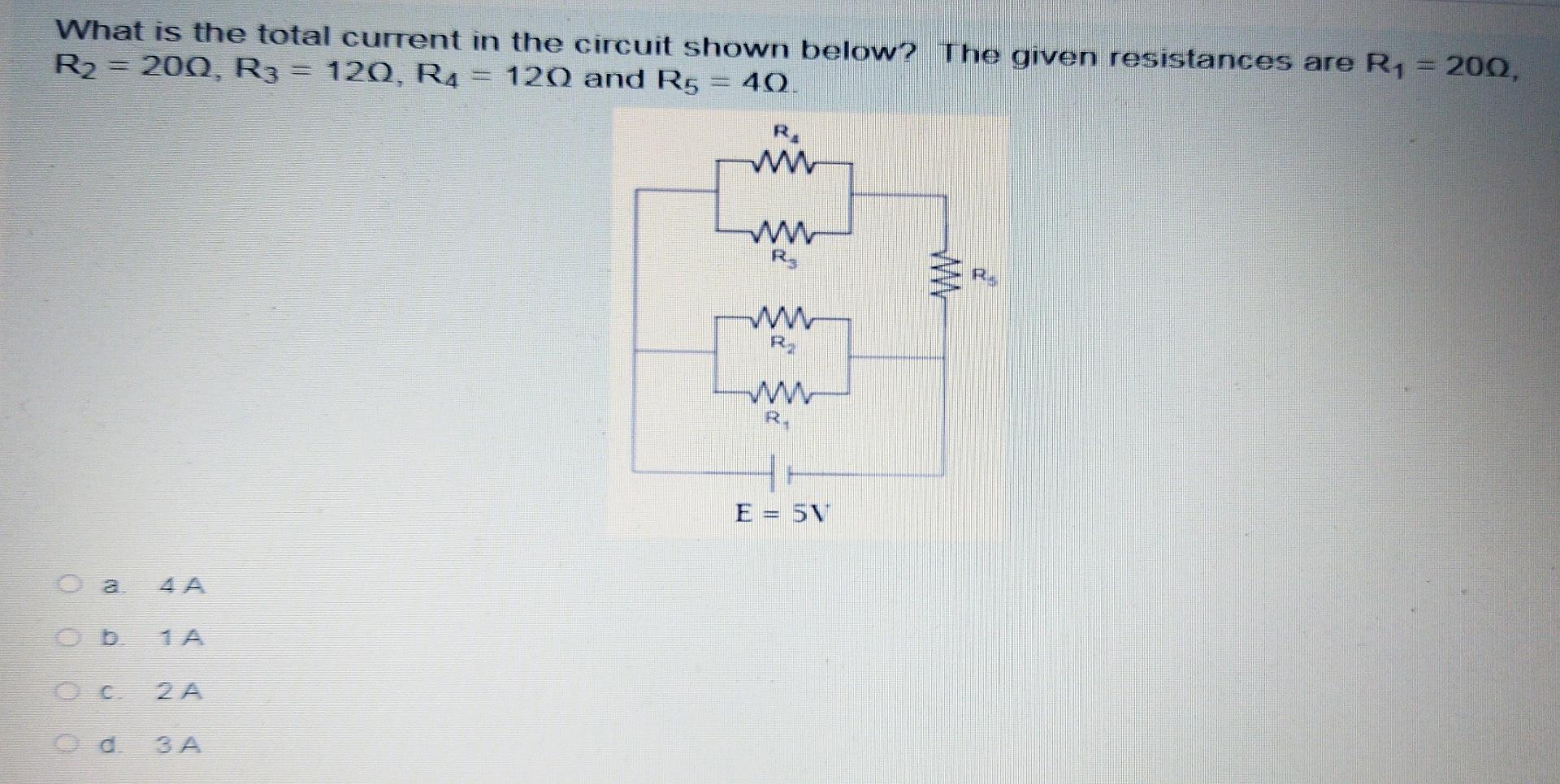 Solved What is the total current in the circuit shown below? | Chegg.com