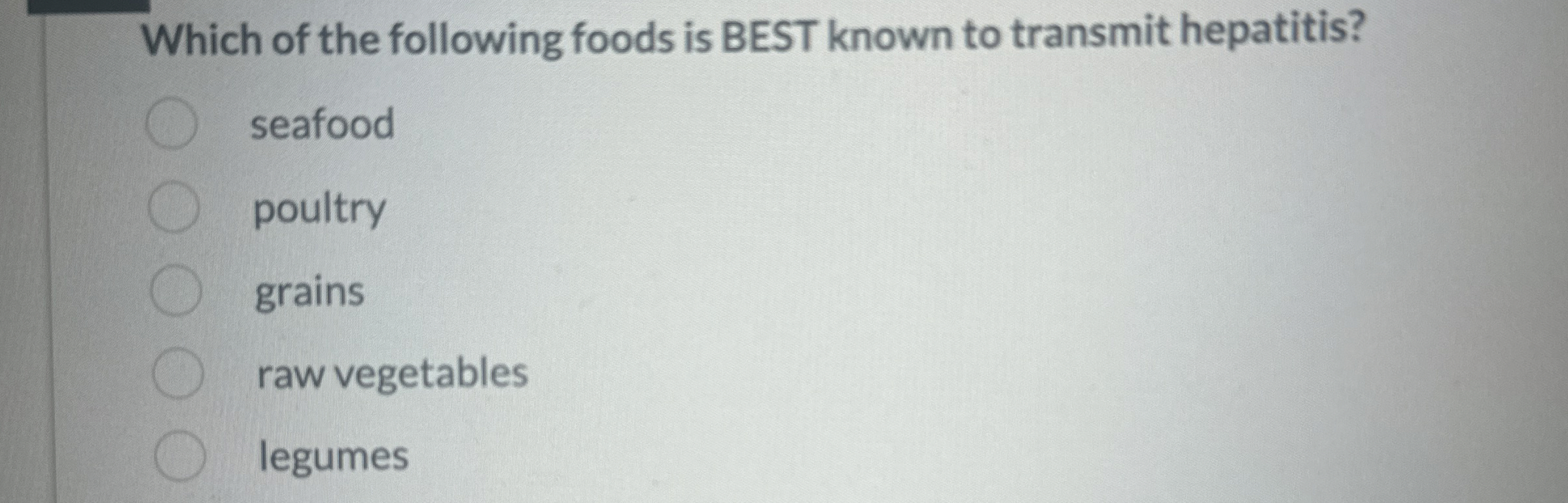 Solved Which Of The Following Foods Is Best Known To Chegg Com