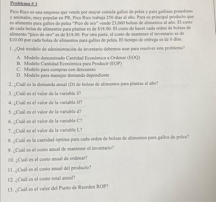 Pico Rico es una empresa que vende por mayor comida gallos de pelea y para gallinas ponedoras y animales, muy popular en PR,