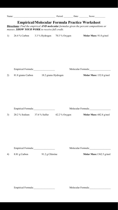 chemistry-empirical-formula-worksheet-answers