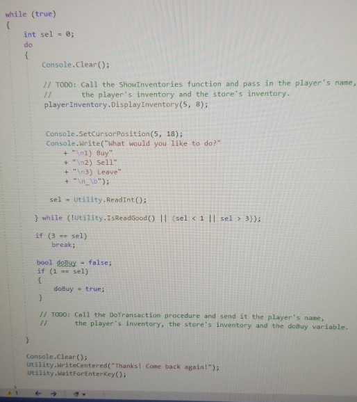 // INVENTORY // TODO: Define an Inventory object for | Chegg.com