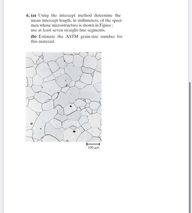 Solved 6. (a) Using the intercept method determine the mean | Chegg.com