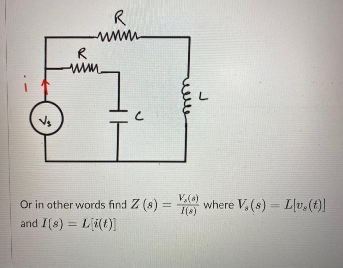 Solved R R R K C Vs V 8 Where V S L Vs T Or In Oth Chegg Com