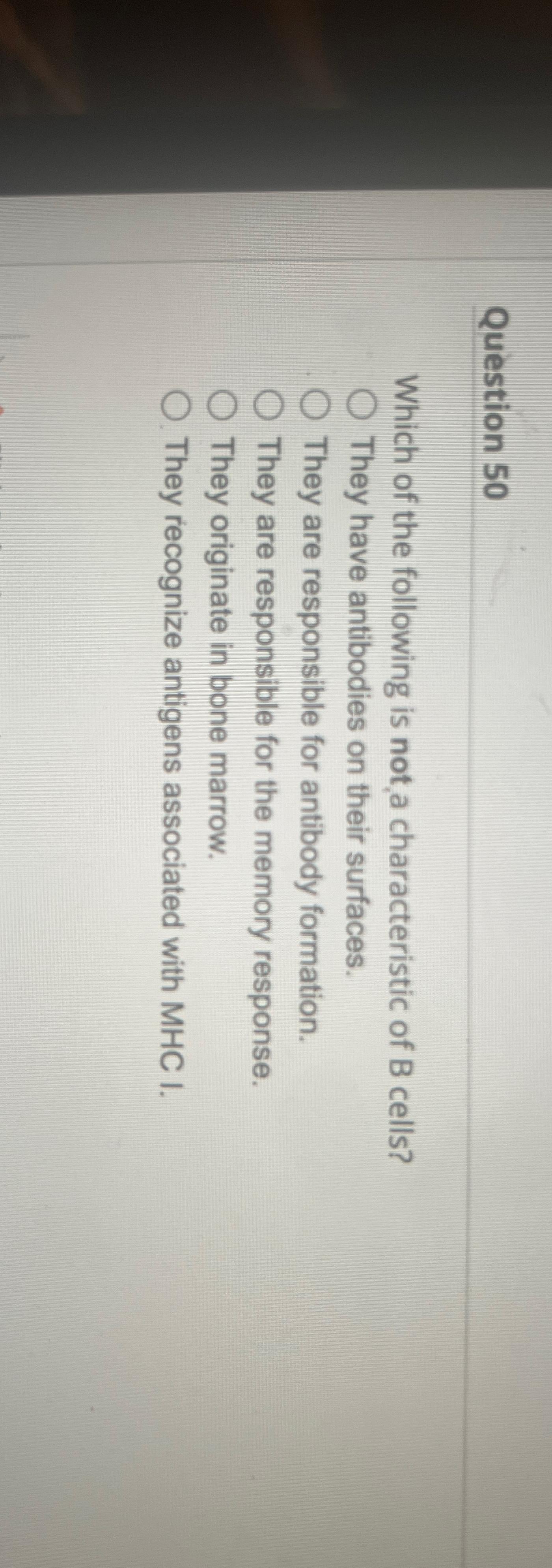 Solved Question 50Which Of The Following Is Not A | Chegg.com