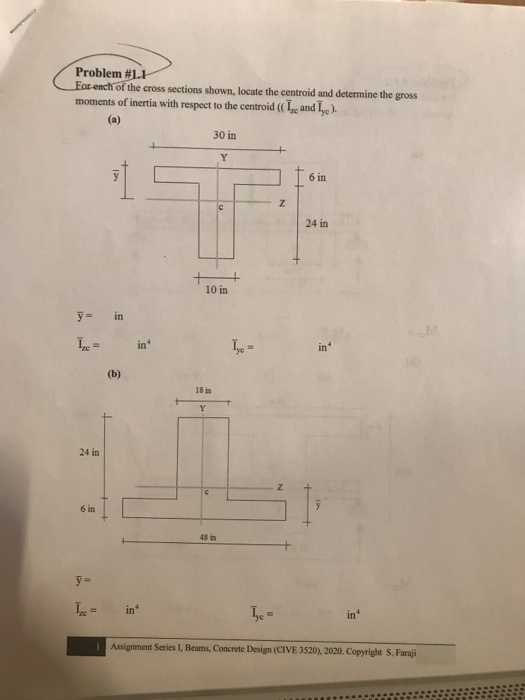 Solved Problem #1.1 For each of the cross sections shown, | Chegg.com