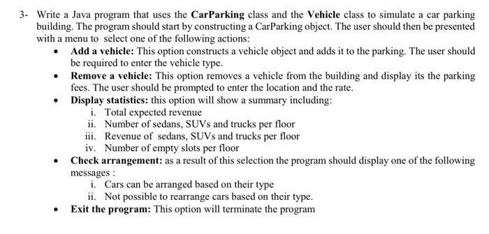Solved 1- Write a Java class that models a Vehicle. There | Chegg.com