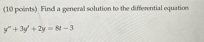 Solved (5 points) The auxiliary equation for the given | Chegg.com