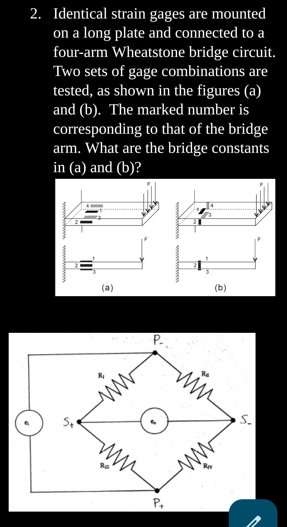 Identical strain gages are mounted on a long plate | Chegg.com