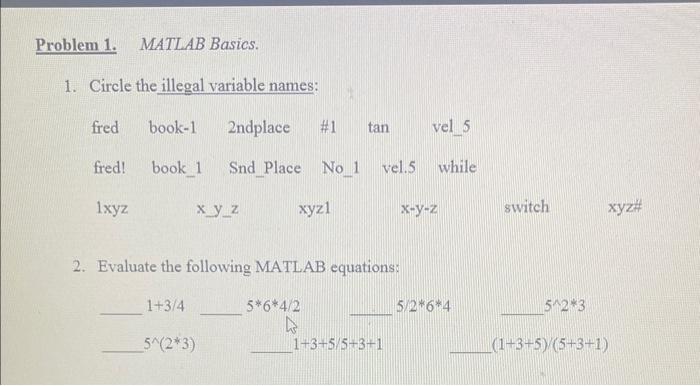 Solved 1. Circle the illegal variable names: fred book-1 | Chegg.com