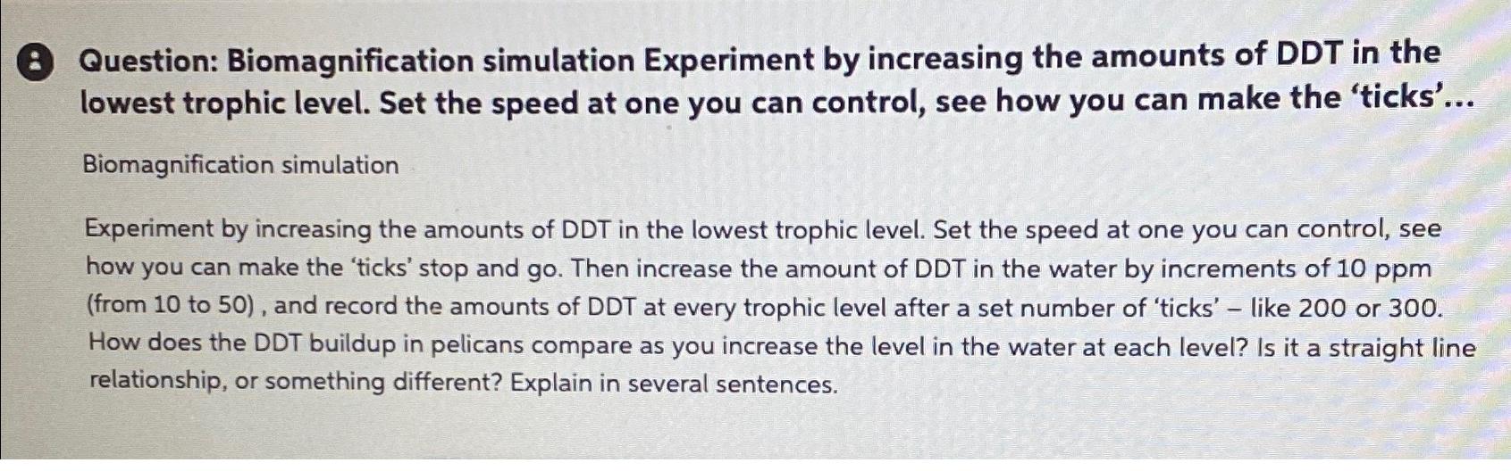 experiment 3 biomagnification