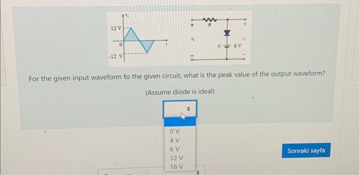 Solved For the given input waveform to the given circuit, | Chegg.com