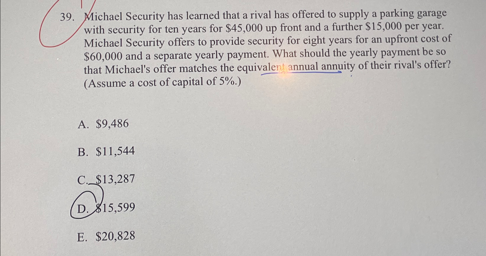 Solved Michael Security has learned that a rival has offered | Chegg.com