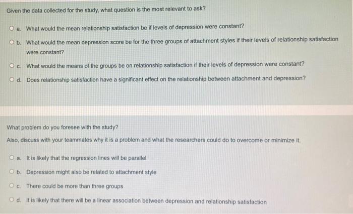 Solved A researcher conducted a study to examine whether | Chegg.com