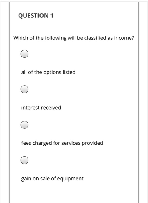 Solved QUESTION 1 Which Of The Following Will Be Classified | Chegg.com