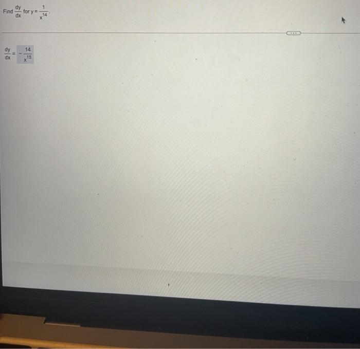 Solved Find for y dx dy dx 14 15 | Chegg.com