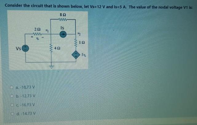 Solved Consider the circuit that is shown below, let Vs=12 V | Chegg.com