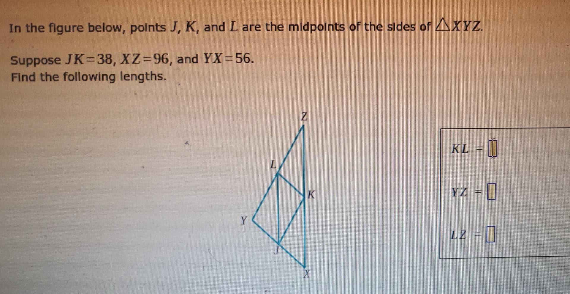 Solved In The Figure Below Points J K And L 9190