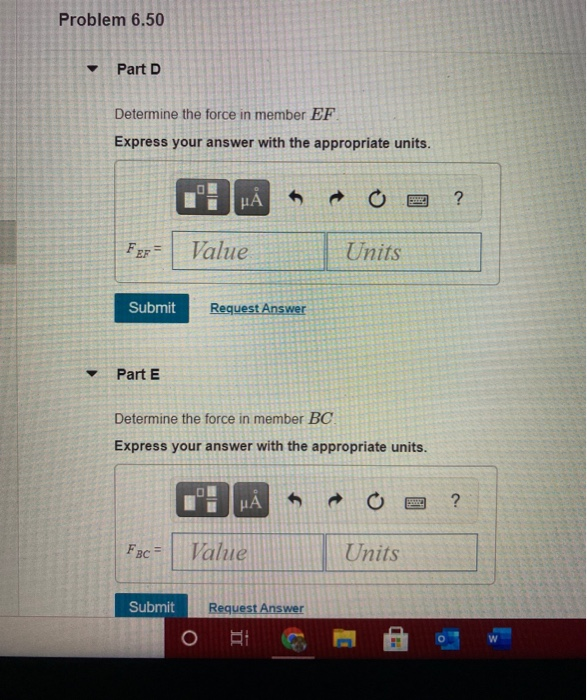 Solved Problem 6.50 Determine the force in each member of | Chegg.com