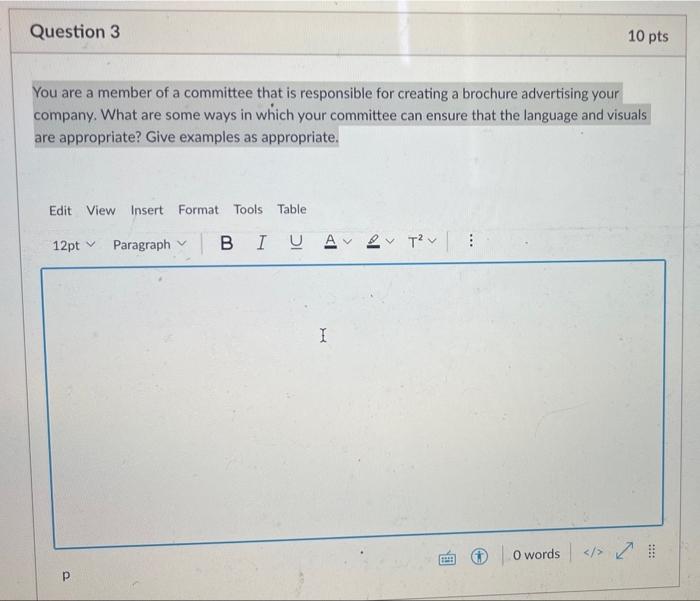 Solved Question 3 10 pts You are a member of a committee | Chegg.com