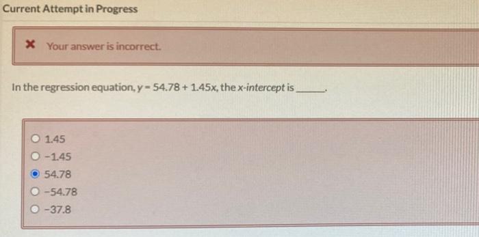 Solved Current Attempt In Progress * Your Answer Is | Chegg.com