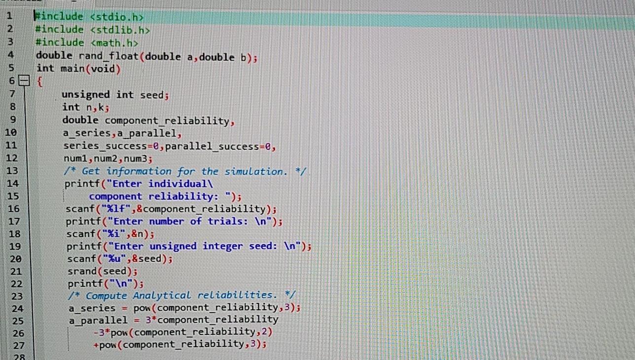 Solved Need these two programs coded in C asap, make sure | Chegg.com