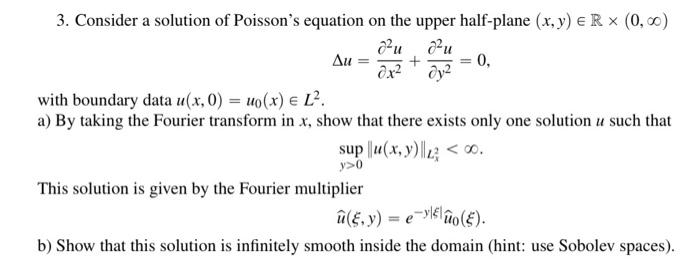 Solved 3. Consider a solution of Poisson's equation on the | Chegg.com