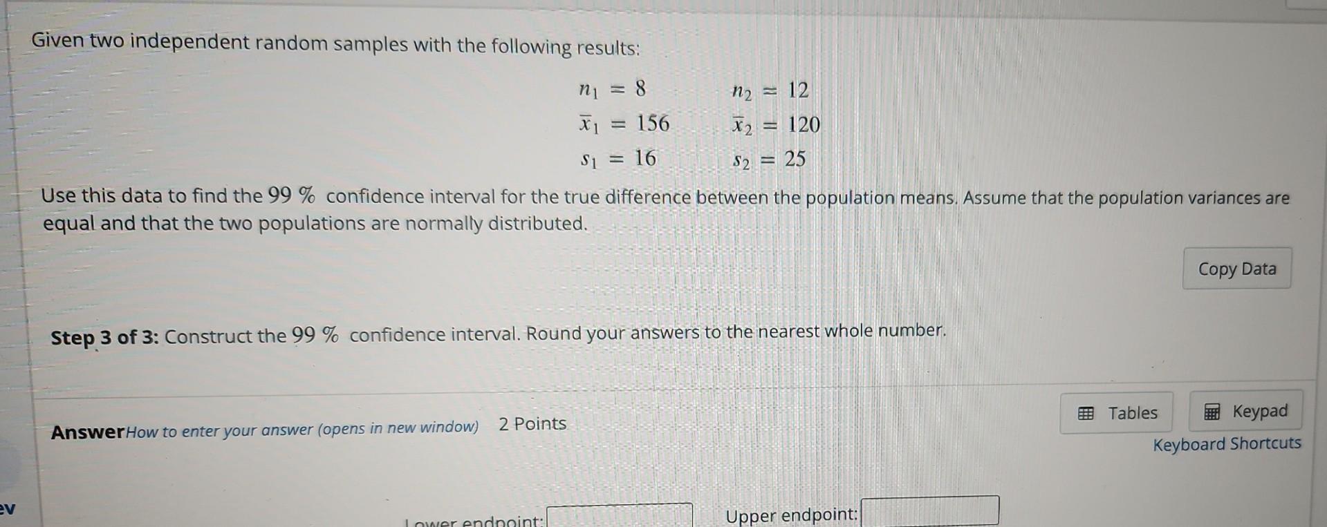 Solved Given two independent random samples with the | Chegg.com