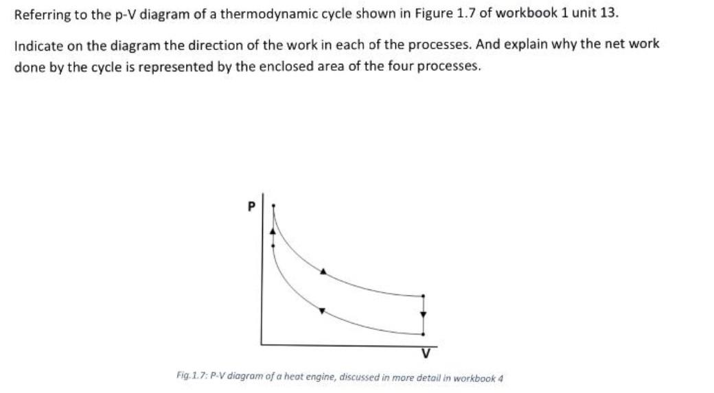 Solved Referring to the p - V diagram of a thermodynamic | Chegg.com