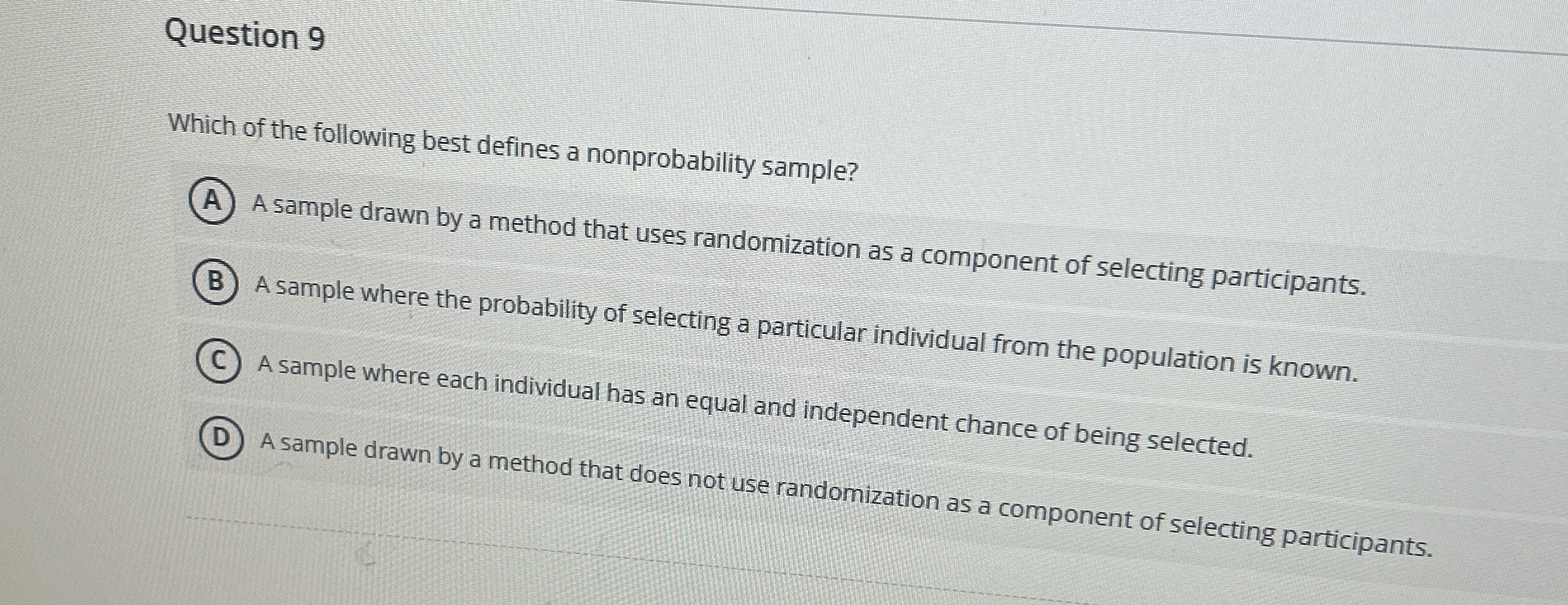 Solved Question 9Which of the following best defines a | Chegg.com