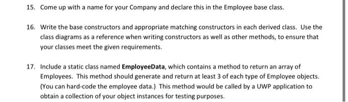 Lab Summary Develop the class hierarchy shown below | Chegg.com