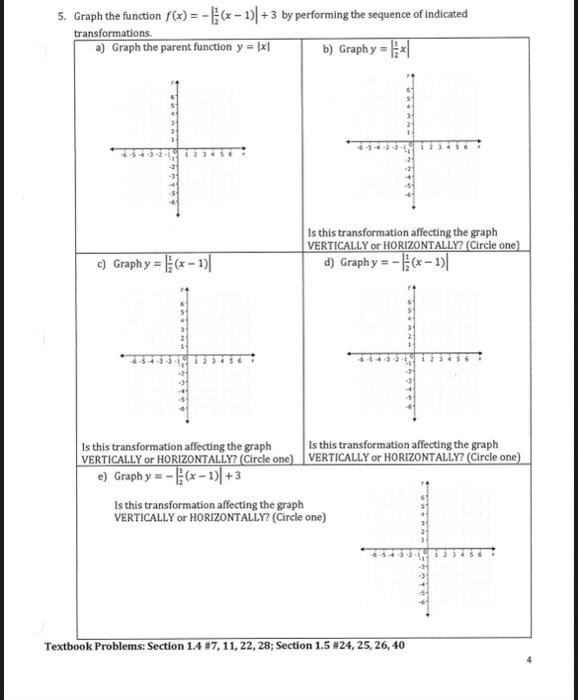 Compared with the graph of the parent function, which equation shows only a  vertical compression by a 